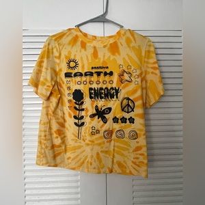 Tie dye yellow t-shirt